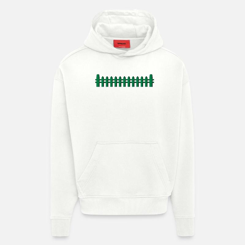 Gartenzaun picket fence - Hoodie- made by SPREAD  - OFF WHITE