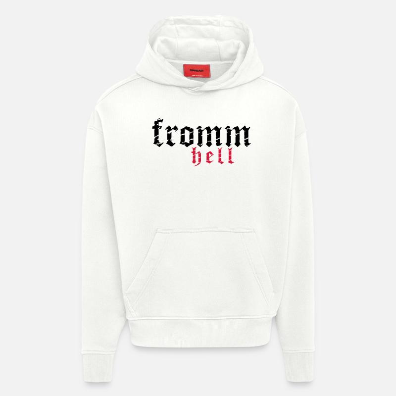 fromm hell_vec_2 fr - Sweat à capuche bio épais oversize fabriqué en UE - OFF WHITE