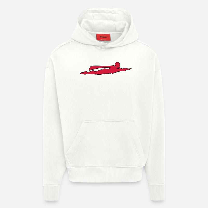 Superheld zweifarbig - Hoodie- made by SPREAD  - OFF WHITE