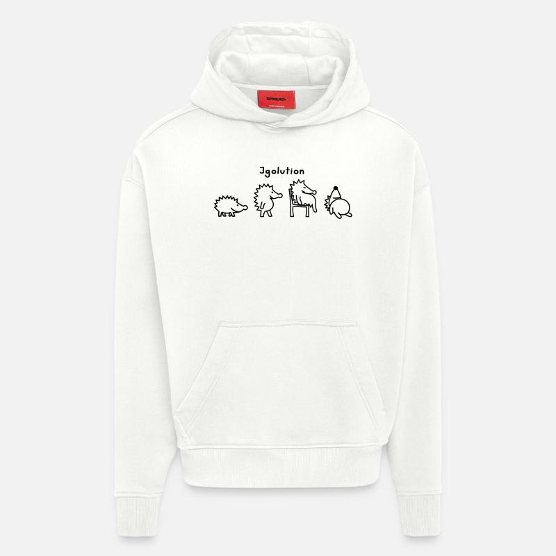 Igolution - Sweat à capuche bio épais oversize fabriqué en UE - OFF WHITE