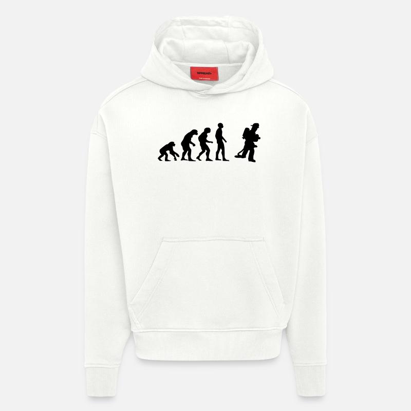 firefighter evolution - Hoodie- made by SPREAD  - OFF WHITE