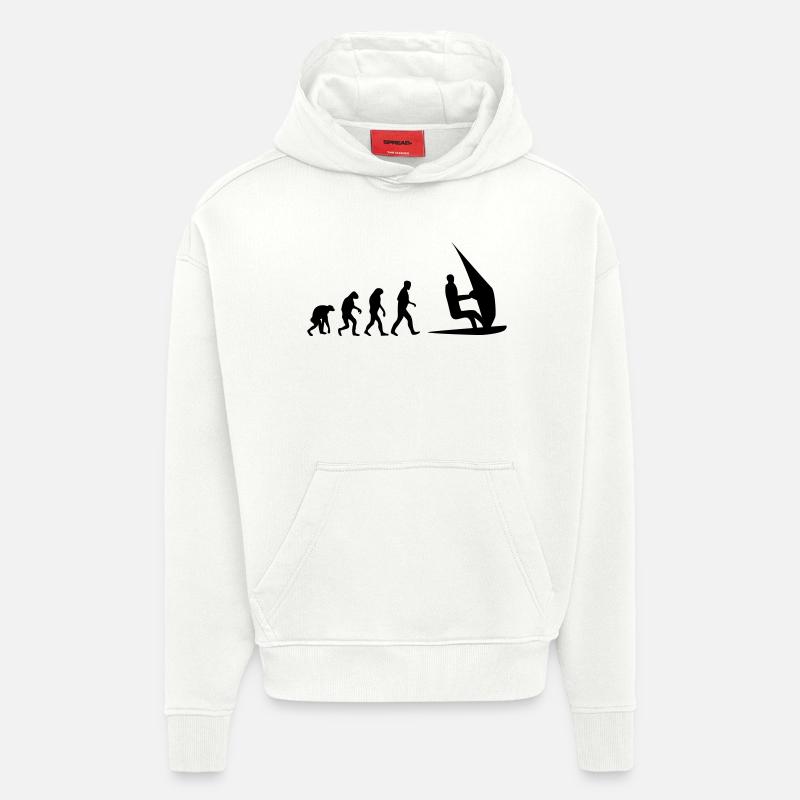 sailboard evolution - Sweat à capuche bio épais oversize fabriqué en UE - OFF WHITE