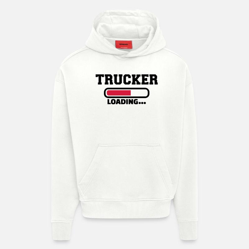 Trucker - Sweat à capuche bio épais oversize fabriqué en UE - OFF WHITE