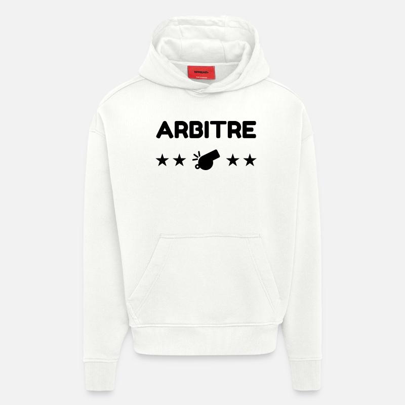 Arbitre / Arbitrage / Sport / Sifflet - Sweat à capuche bio épais oversize fabriqué en UE - OFF WHITE