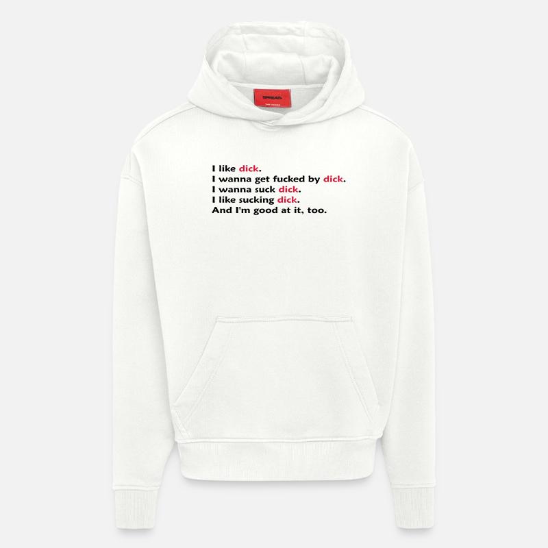 likdick - Sweat à capuche bio épais oversize fabriqué en UE - OFF WHITE