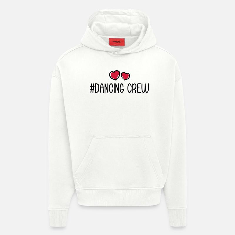 Cœur de l’équipe dansante - Sweat à capuche bio épais oversize fabriqué en UE - OFF WHITE