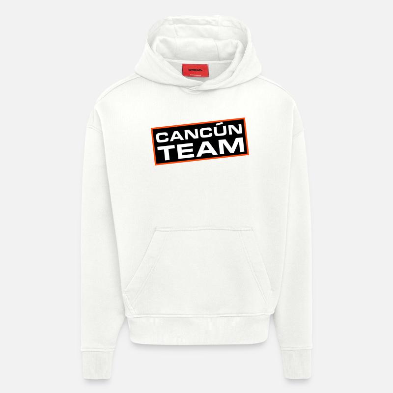 L’équipe de Cancún - Sweat à capuche bio épais oversize fabriqué en UE - OFF WHITE