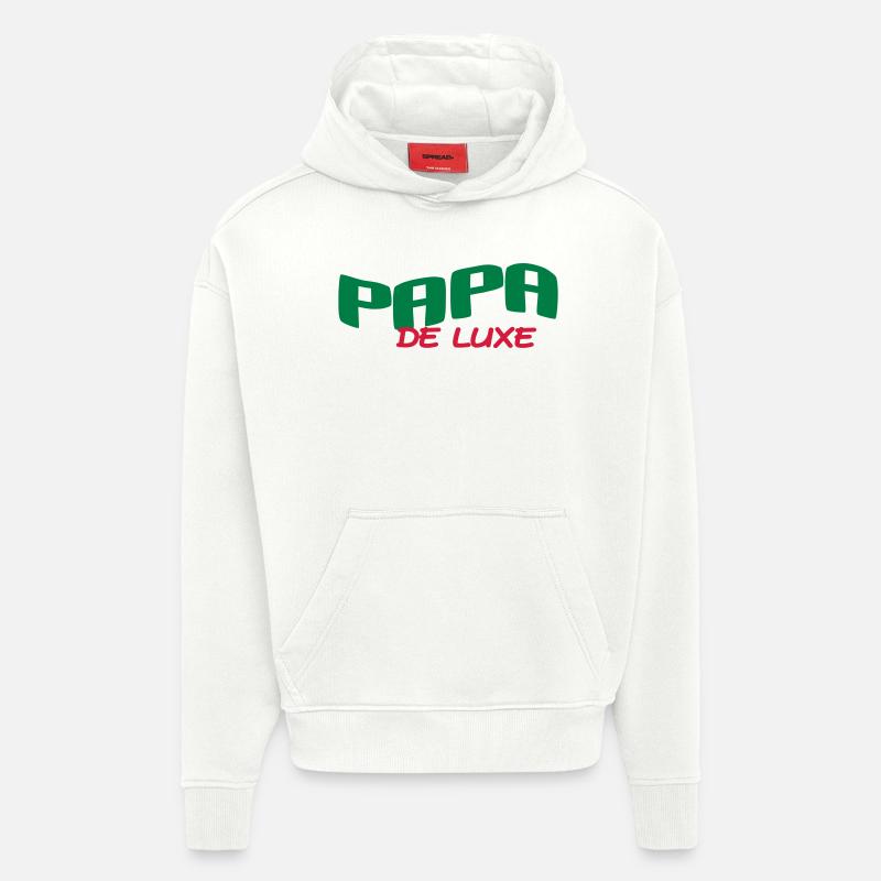 Papa de luxe - Sweat à capuche bio épais oversize fabriqué en UE - OFF WHITE