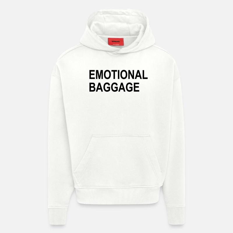 2541614 123402281 baggage émotionnel - Sweat à capuche bio épais oversize fabriqué en UE - OFF WHITE