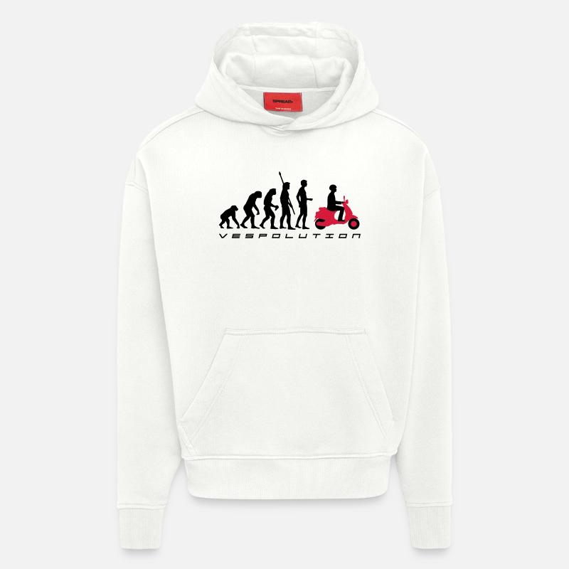 vespolution evolution__b_2c - Hoodie- made by SPREAD  - OFF WHITE