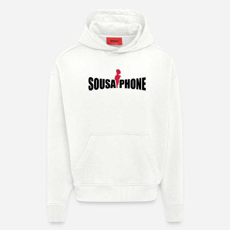 sousaphone - Sweat à capuche bio épais oversize fabriqué en UE - OFF WHITE