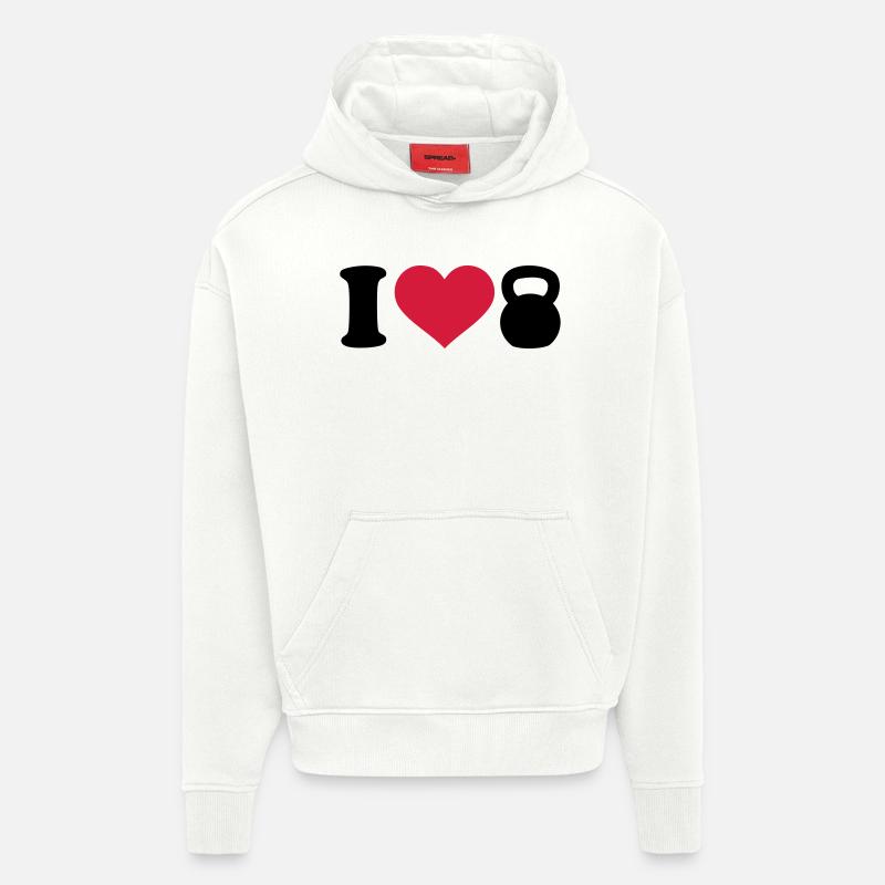 Kettlebell - Hoodie- made by SPREAD  - OFF WHITE