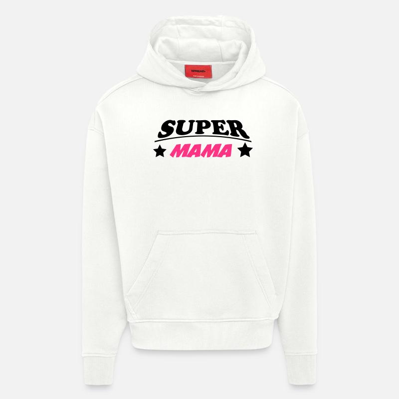 maman mother mama - Sweat à capuche bio épais oversize fabriqué en UE - OFF WHITE