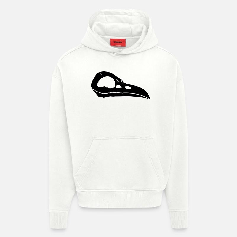 Rabenschädel | Crow Skull - Hoodie- made by SPREAD  - OFF WHITE