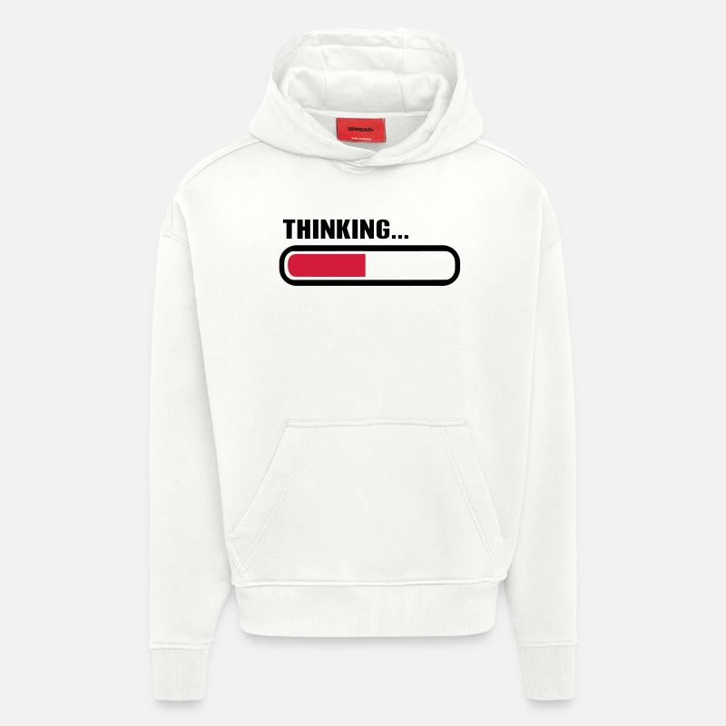 Thinking loading - Hoodie- made by SPREAD  - OFF WHITE