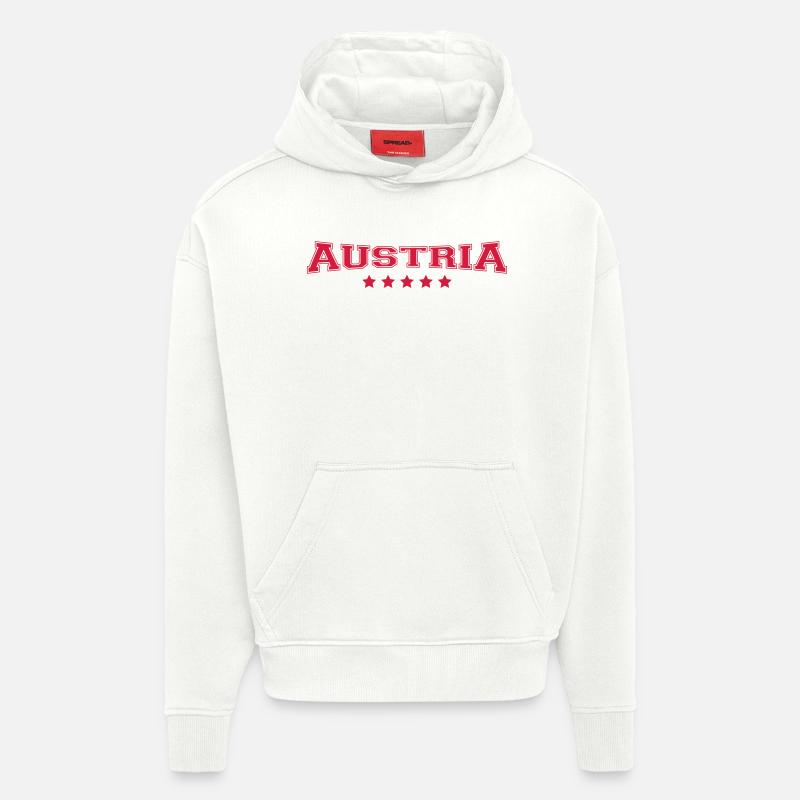 Austria Design - Sweat à capuche bio épais oversize fabriqué en UE - OFF WHITE