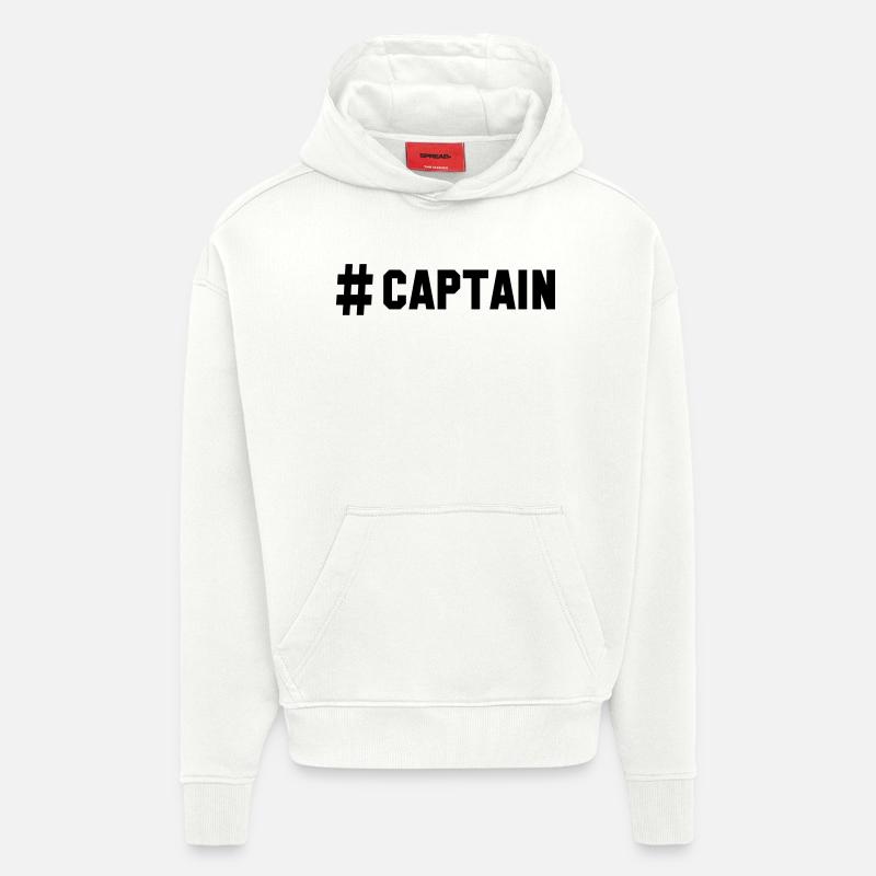 # captain - Hoodie- made by SPREAD  - OFF WHITE