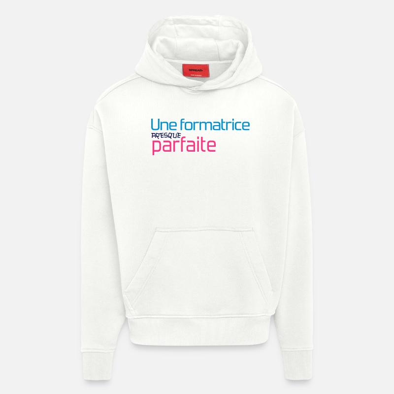 Formateur / Formatrice / Formation / Education - Sweat à capuche bio épais oversize fabriqué en UE - OFF WHITE
