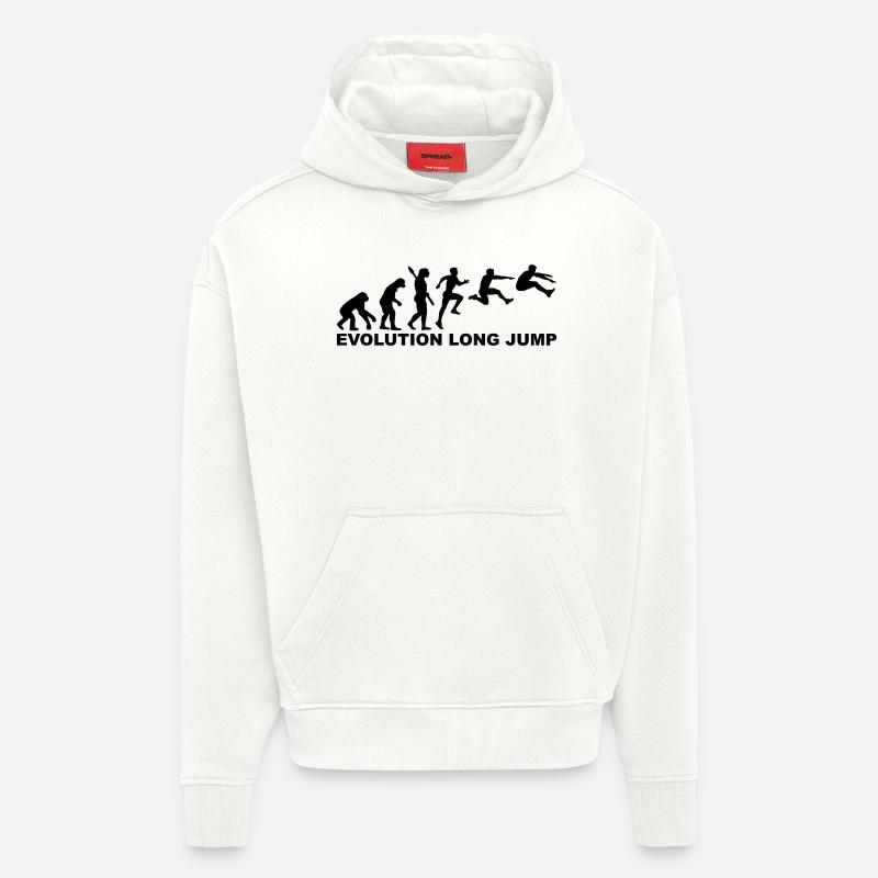 Evolution Long jump - Hoodie- made by SPREAD  - OFF WHITE