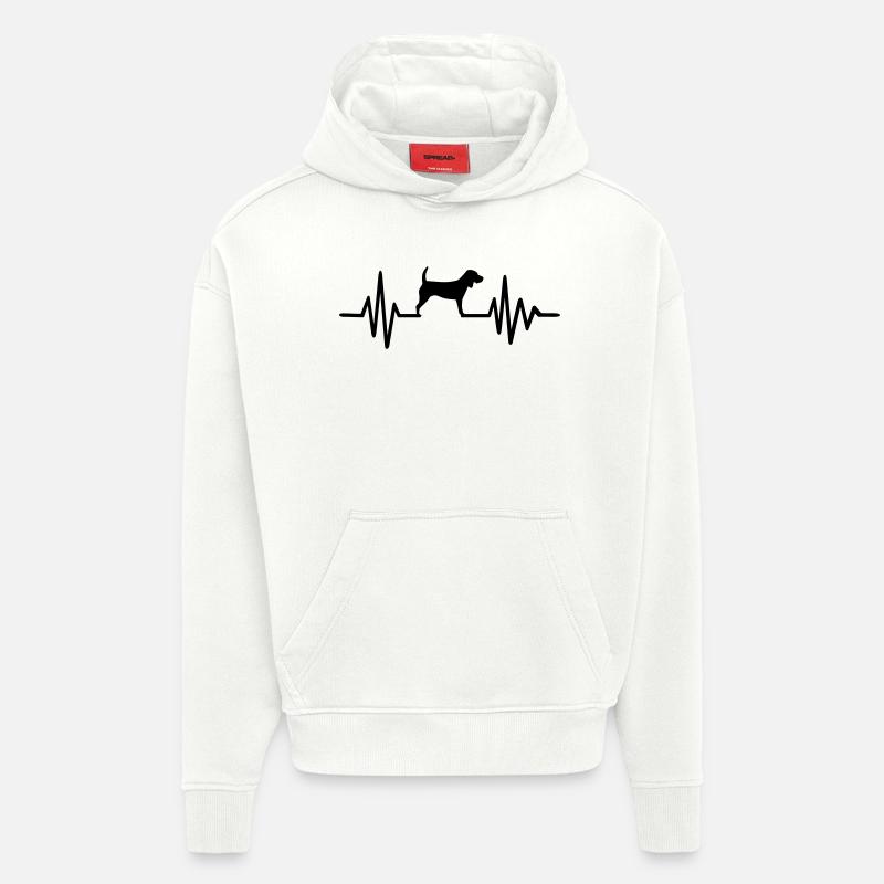 Beagle - Sweat à capuche bio épais oversize fabriqué en UE - OFF WHITE
