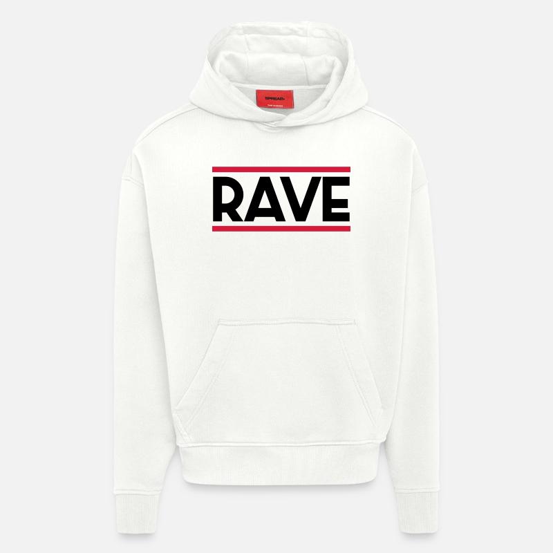 RAVE - Sweat à capuche bio épais oversize fabriqué en UE - OFF WHITE