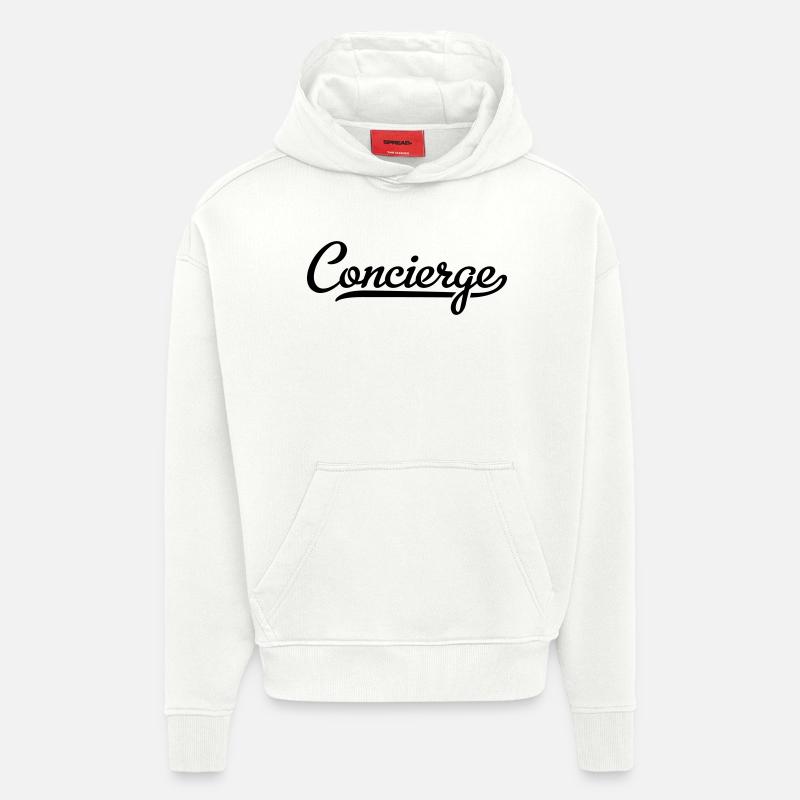 Concierge - Sweat à capuche bio épais oversize fabriqué en UE - OFF WHITE