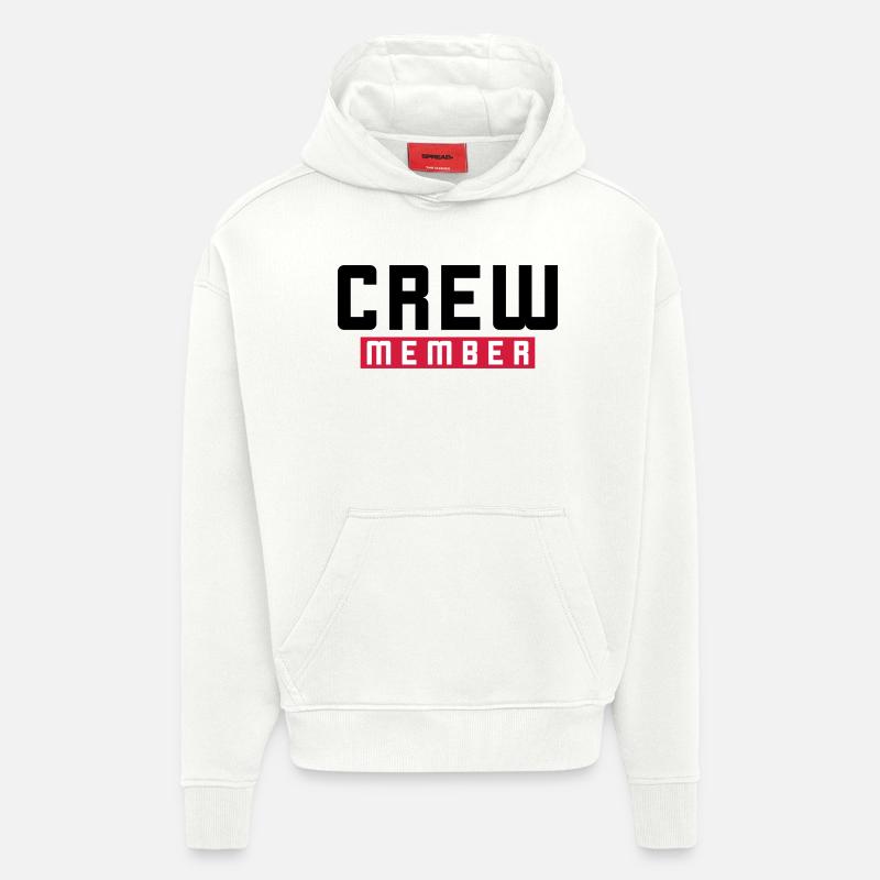 Membre d’équipage - Sweat à capuche bio épais oversize fabriqué en UE - OFF WHITE