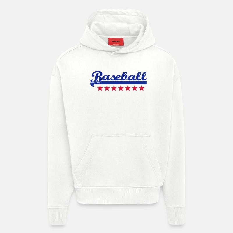 base-ball - Sweat à capuche bio épais oversize fabriqué en UE - OFF WHITE