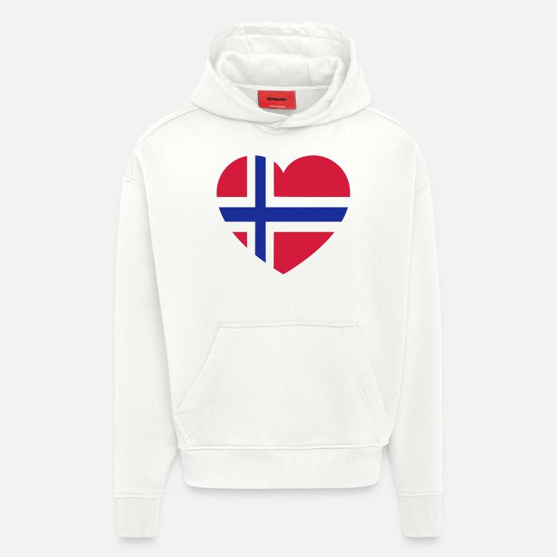 norvege - Sweat à capuche bio épais oversize fabriqué en UE - OFF WHITE