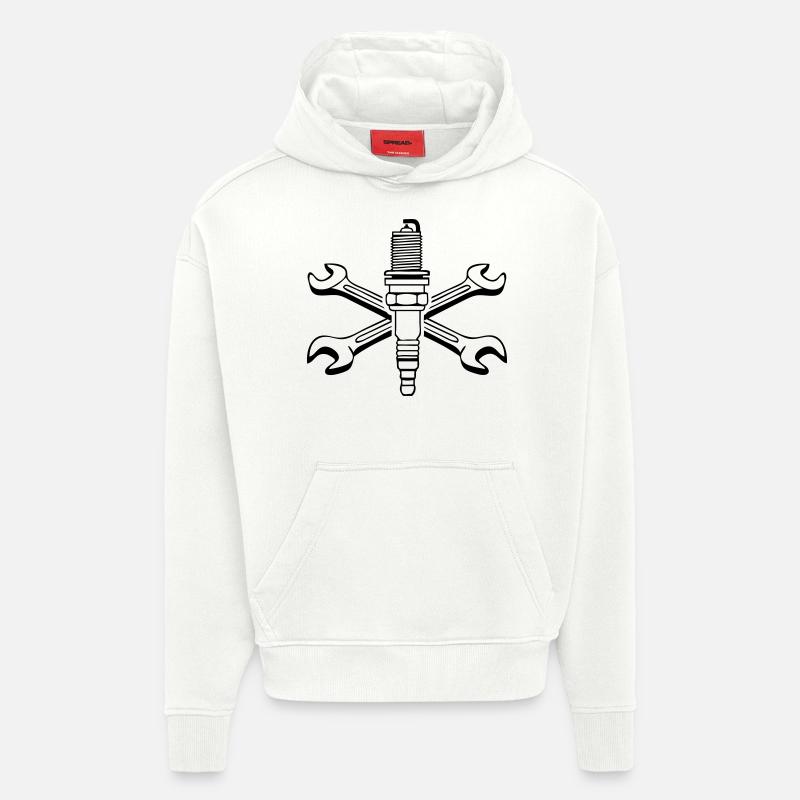 Zündkerze Schrauber - Hoodie- made by SPREAD  - OFF WHITE