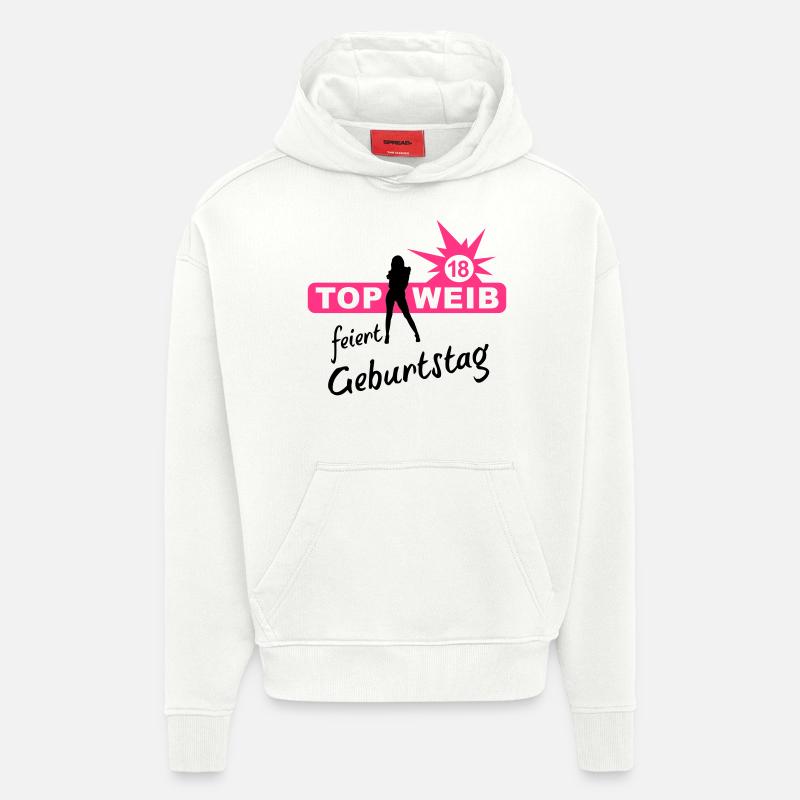 top__18 - Sweat à capuche bio épais oversize fabriqué en UE - OFF WHITE