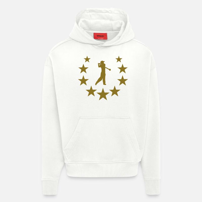 golf star - Sweat à capuche bio épais oversize fabriqué en UE - OFF WHITE