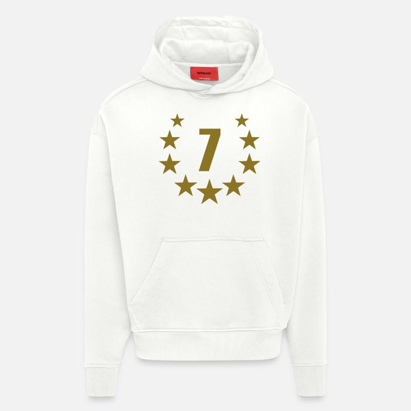 7 deluxe - Sweat à capuche bio épais oversize fabriqué en UE - OFF WHITE