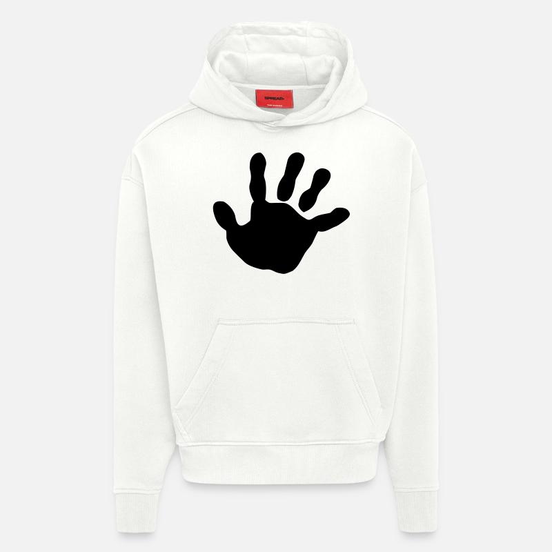 Bébé main - Sweat à capuche bio épais oversize fabriqué en UE - OFF WHITE