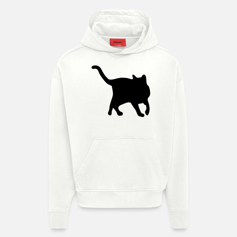 Running Cat - Hoodie- made by SPREAD  - OFF WHITE