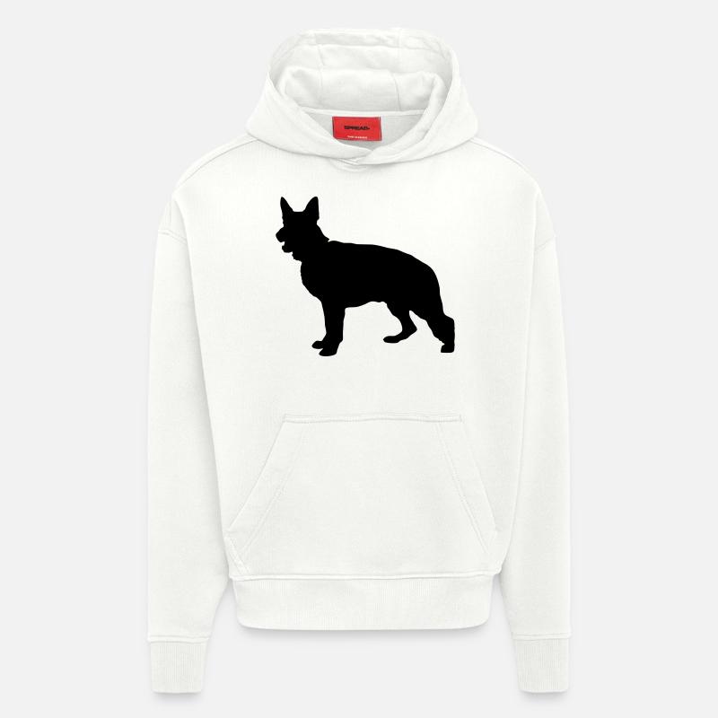 Berger allemand - Sweat à capuche bio épais oversize fabriqué en UE - OFF WHITE