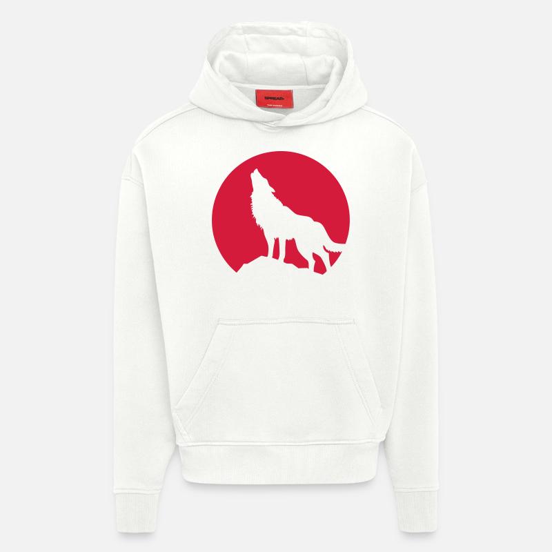 Wolf - Hoodie- made by SPREAD  - OFF WHITE
