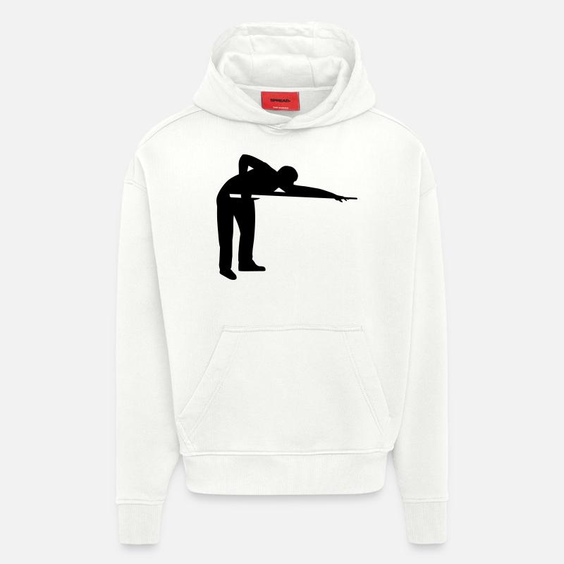 Billard - Sweat à capuche bio épais oversize fabriqué en UE - OFF WHITE
