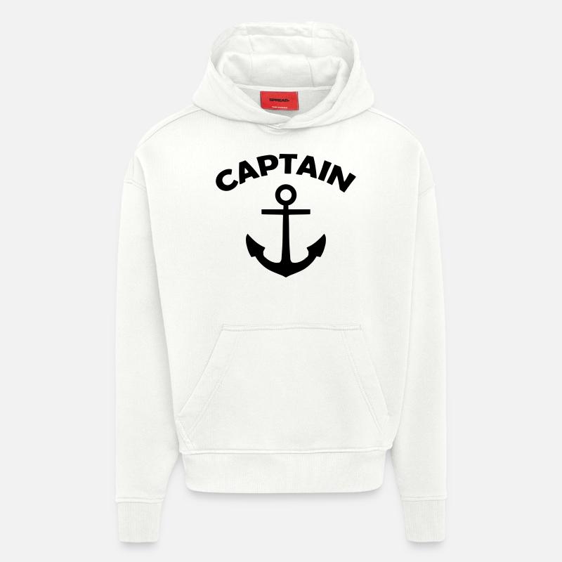 captain - Hoodie- made by SPREAD  - OFF WHITE