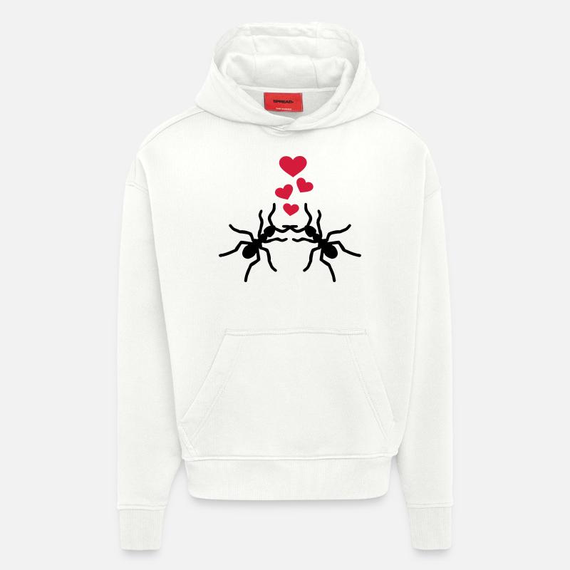 Fourmi - Sweat à capuche bio épais oversize fabriqué en UE - OFF WHITE