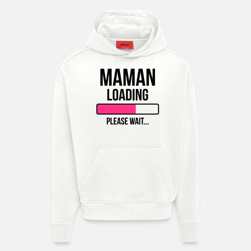 Maman loading Please Wait... - Sweat à capuche bio épais oversize fabriqué en UE - OFF WHITE