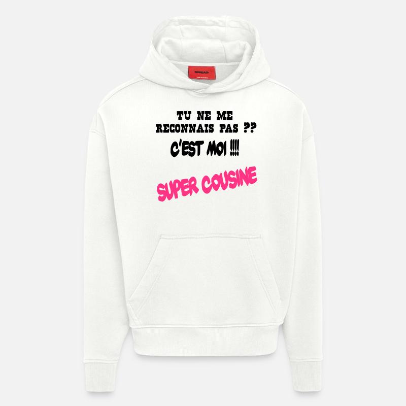 Super cousine - Sweat à capuche bio épais oversize fabriqué en UE - OFF WHITE