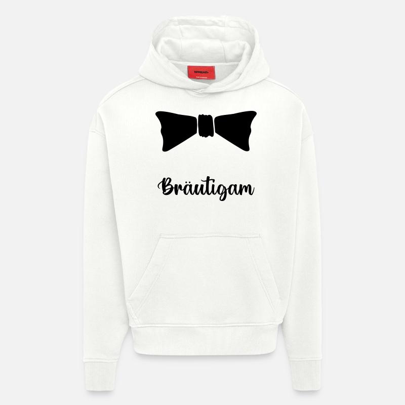 fliege braeutigam - Hoodie- made by SPREAD  - OFF WHITE