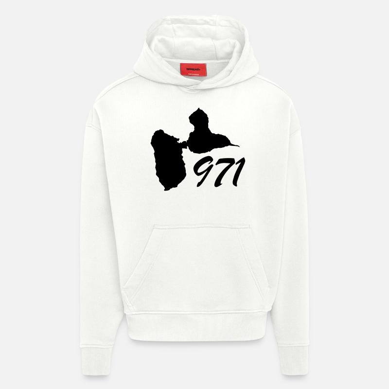 Gwada - Sweat à capuche bio épais oversize fabriqué en UE - OFF WHITE