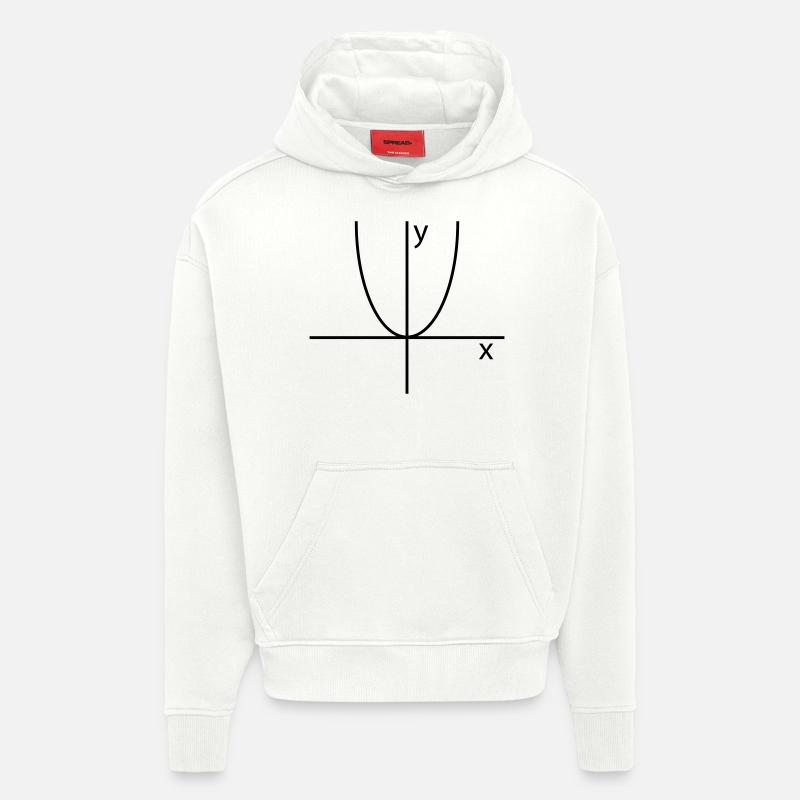 parabole x y - Sweat à capuche bio épais oversize fabriqué en UE - OFF WHITE