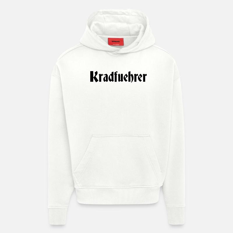 kradfuehrer - Sweat à capuche bio épais oversize fabriqué en UE - OFF WHITE