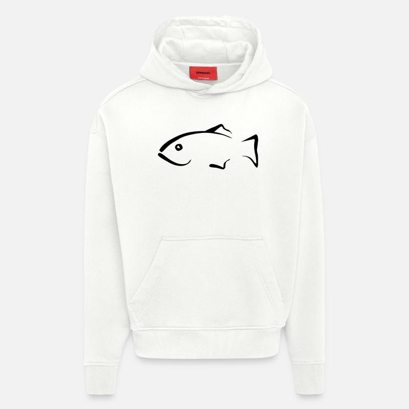 Fisch - Hoodie- made by SPREAD  - OFF WHITE
