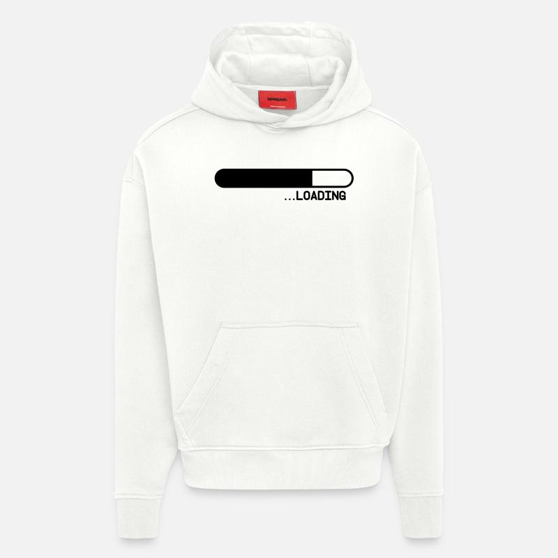 loading__f1 - Sweat à capuche bio épais oversize fabriqué en UE - OFF WHITE