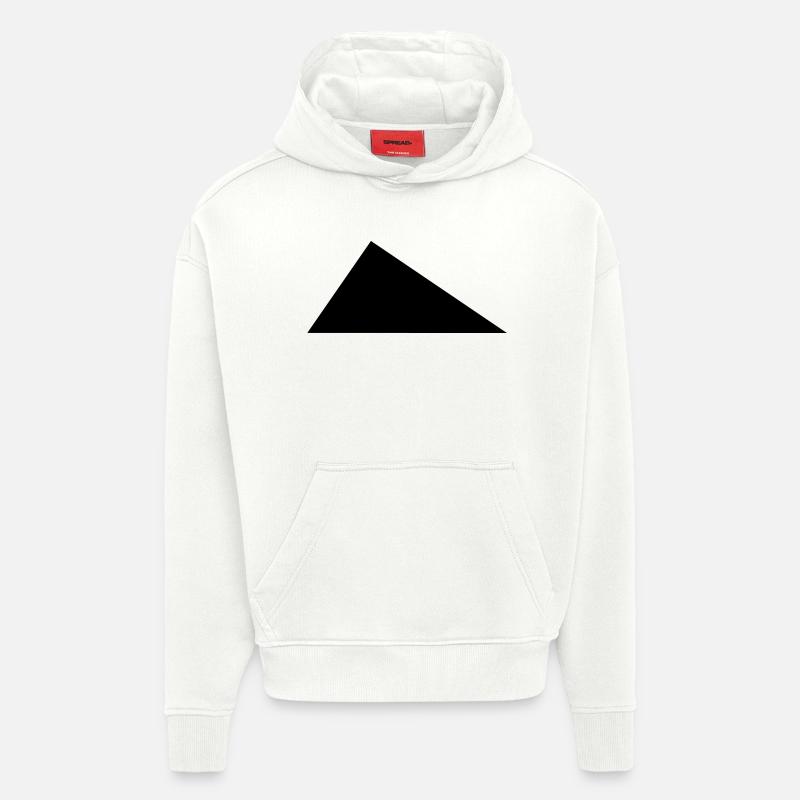 Triangle perpendiculaire / / angle droit / / - Sweat à capuche bio épais oversize fabriqué en UE - OFF WHITE
