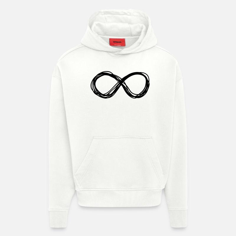 Interminable - Sweat à capuche bio épais oversize fabriqué en UE - OFF WHITE
